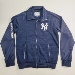 G-III Sports Carl Banks Mens Sz M Track Jacket MLB New York Yankees Stitched EUC